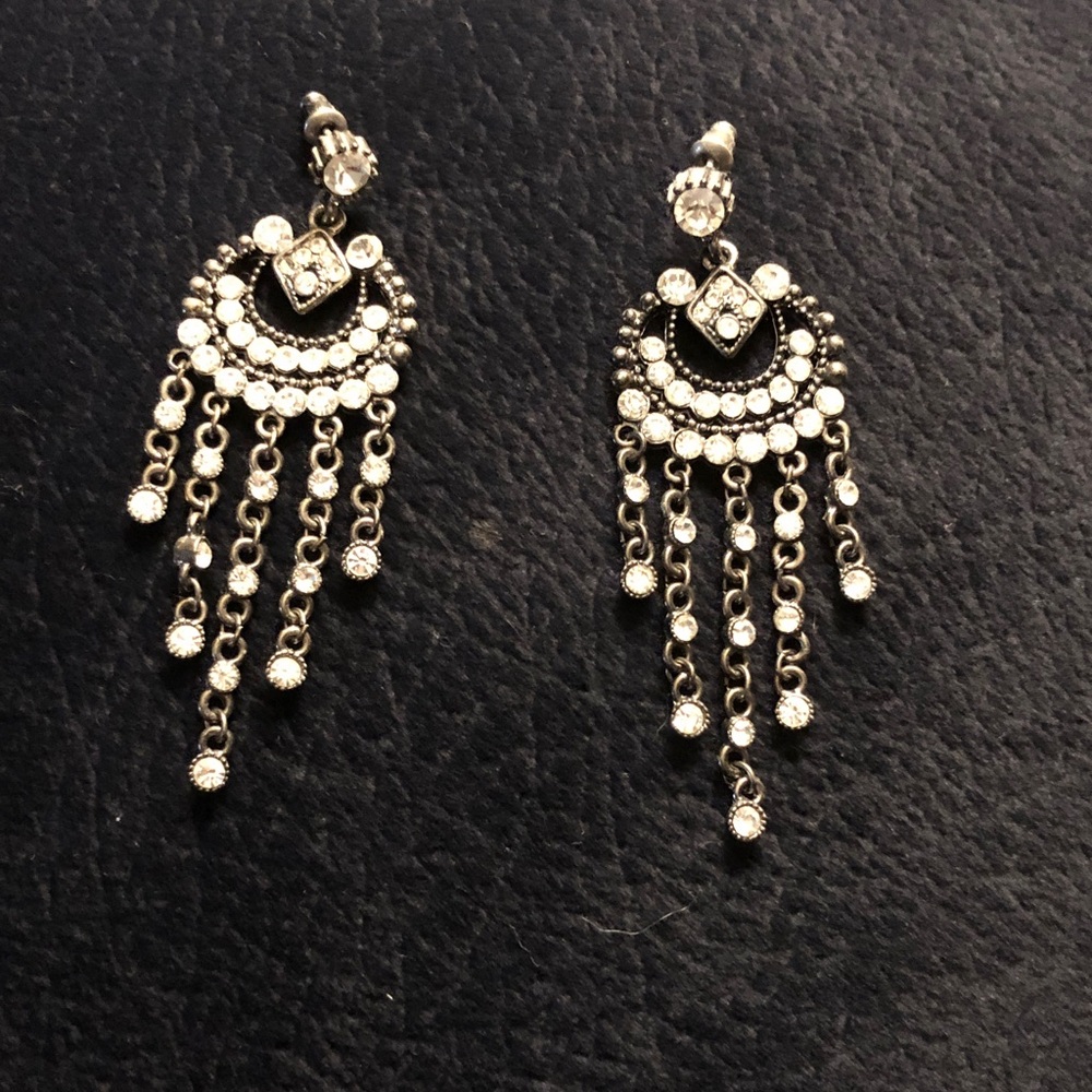 Elegant Silver Chandelier Earrings